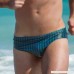 Men's Print Contour Pouch Bikini Swimsuit Sexy Low Rise Thong Swimming Shorts Briefs Underwear Swim Trunks Dark Blue B07P8Q2X6C